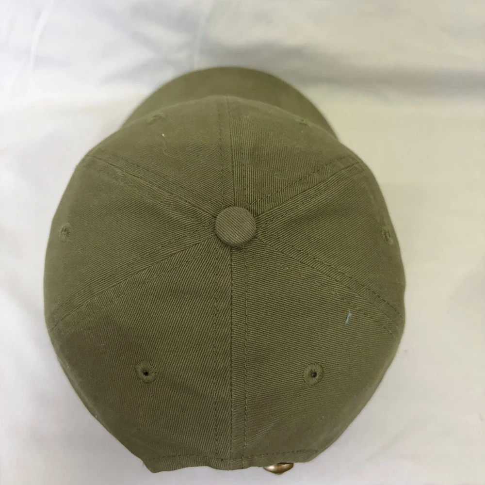 Unbranded Baseball Cap Lion Head Embroidered Unisex OSFM Olive Green Hat